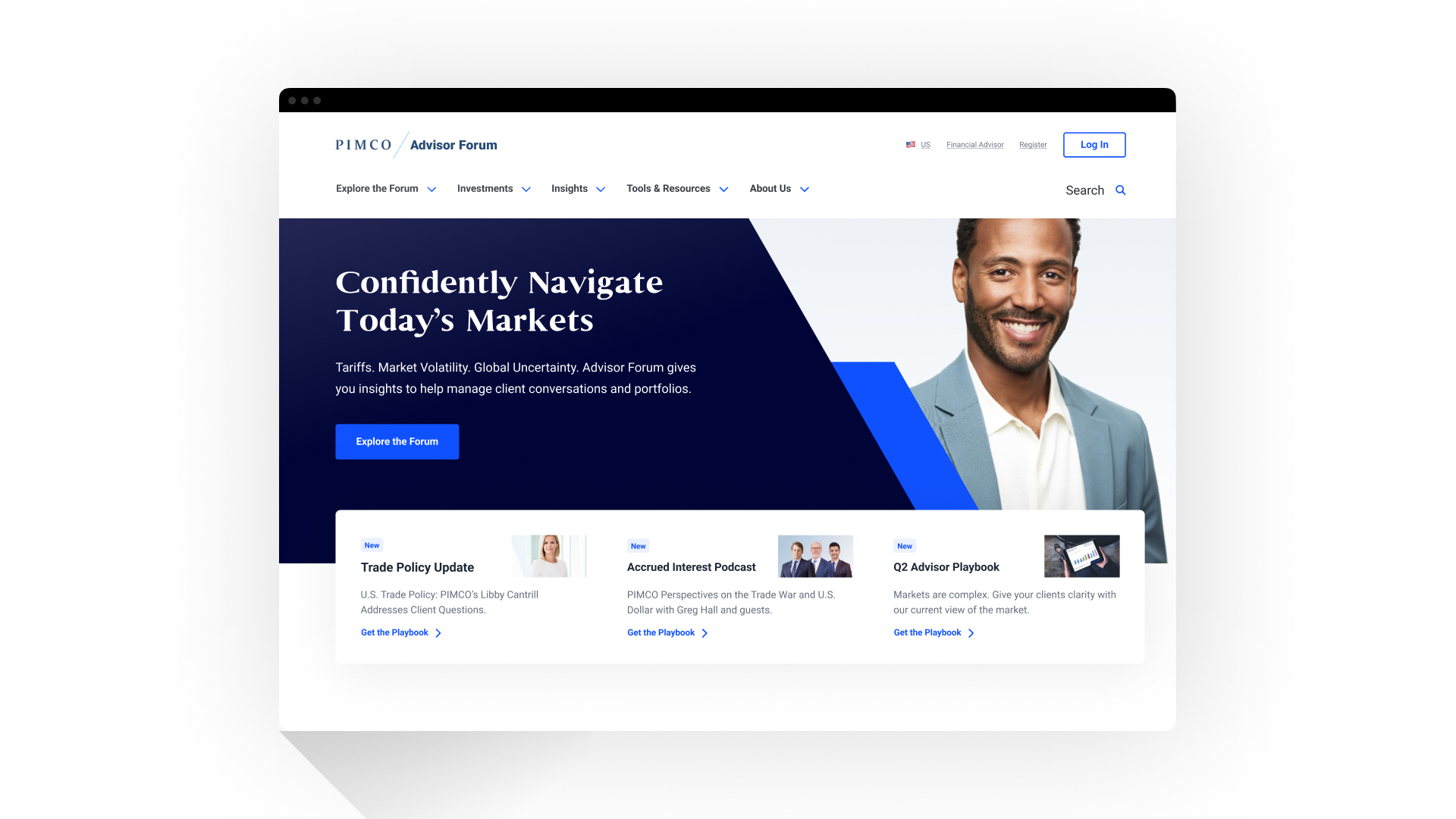 Client Insights platform screens